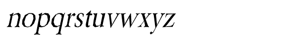 Berylium Regular Italic nopqrstuvwxyz