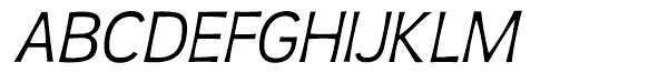 Teen Light Italic ABCDEFGHIJKLM