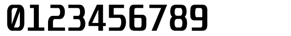 Unispace Bold 0123456789