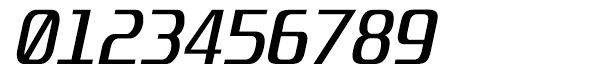 Unispace Italic 0123456789