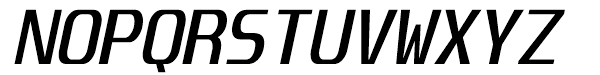 Unispace Italic NOPQRSTUVWXYZ