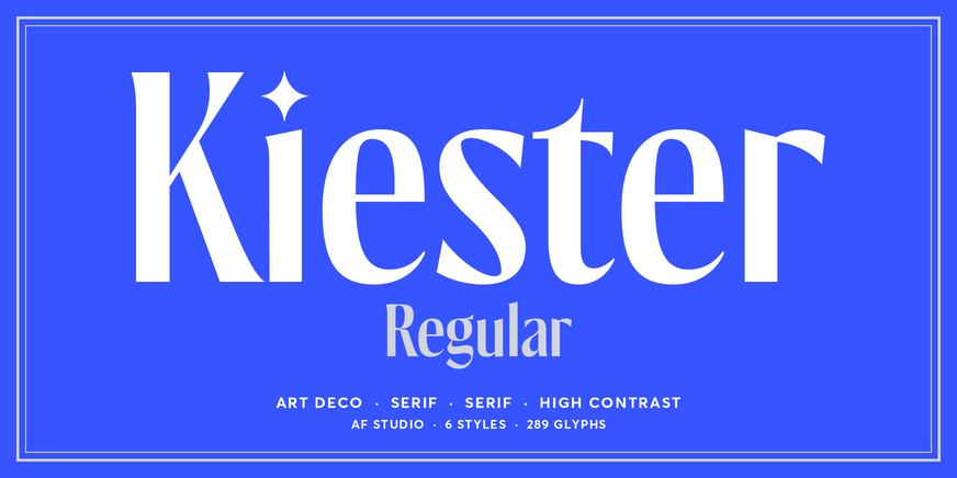 Kiester Regular font specimen