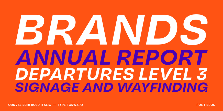 Oddval Semi Bold Italic character specimen 2