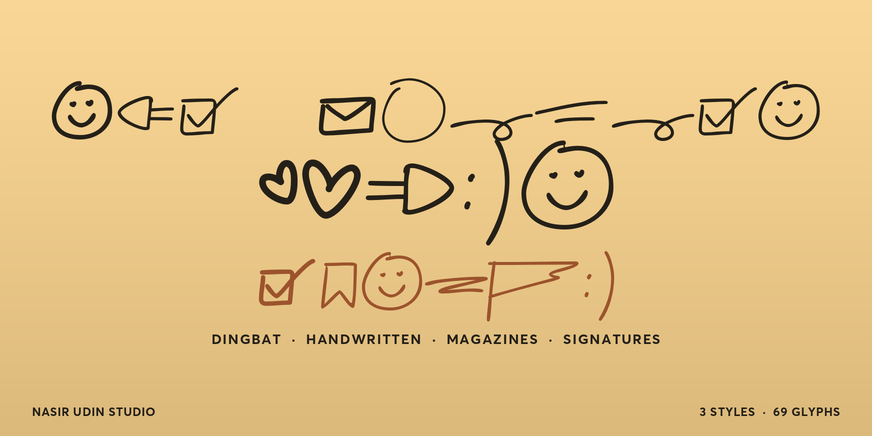 The Bouquet List Extras font specimen