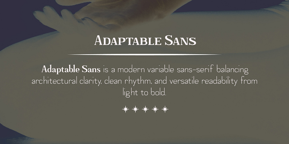 Adaptable Sans Regular family specimen 2