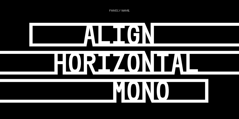 Align Horizontal Mono Medium Lines Center family preview