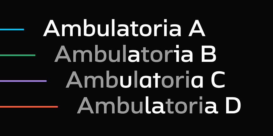 Ambulatoria D Extra Light Italic family specimen 2