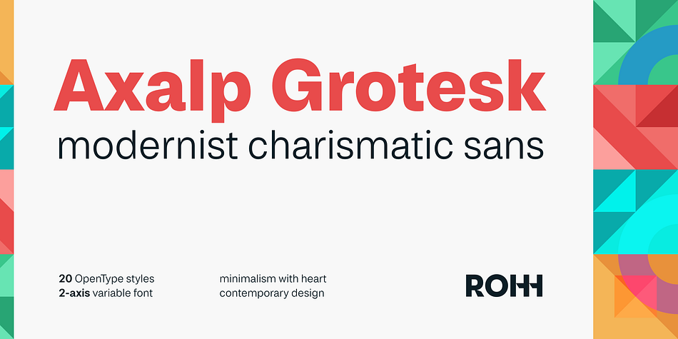Axalp Grotesk Light family preview