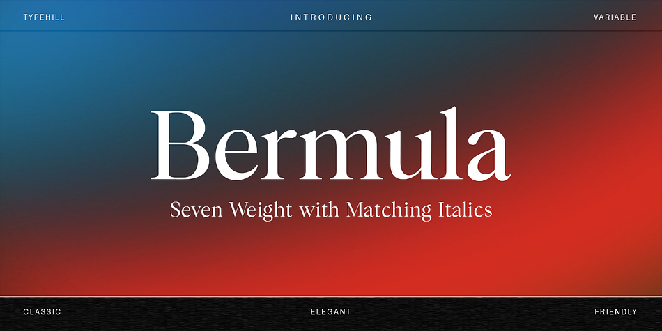 Bermula Light Italic family preview