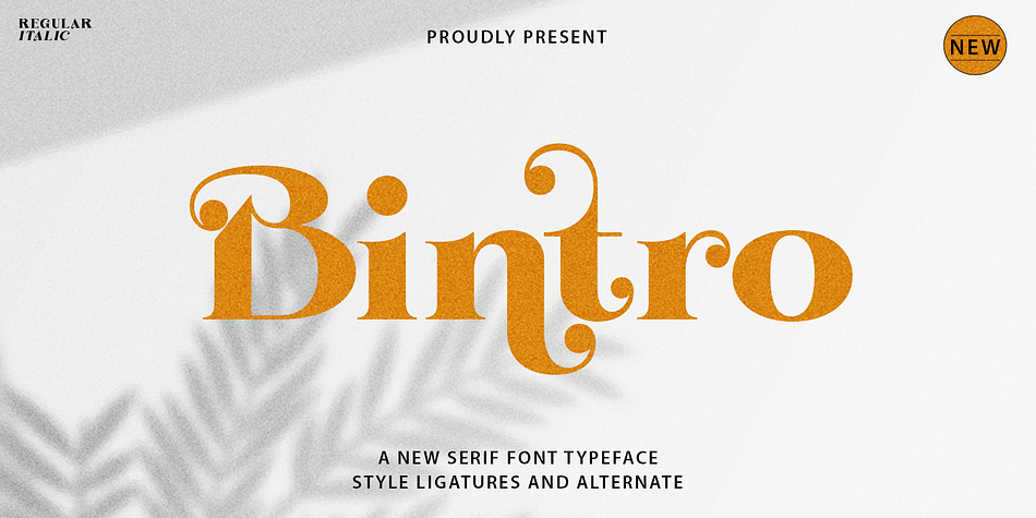 Bintro Italic family preview
