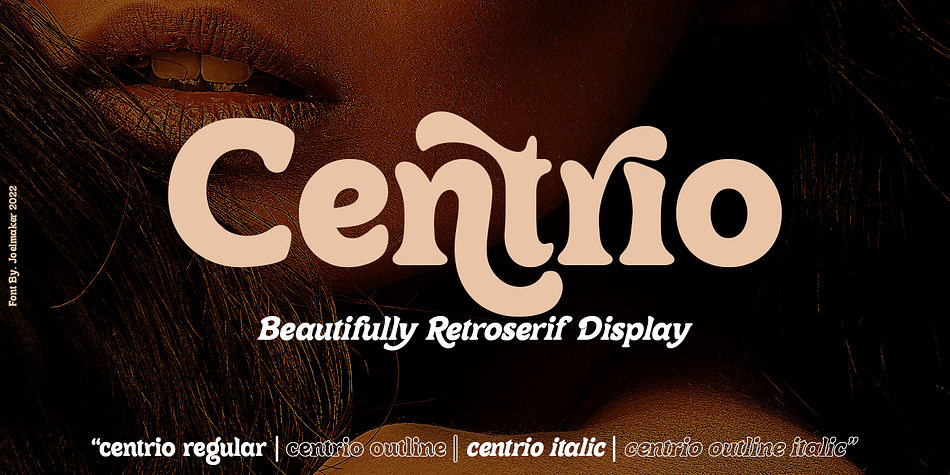 Centrio Italic Outline family preview