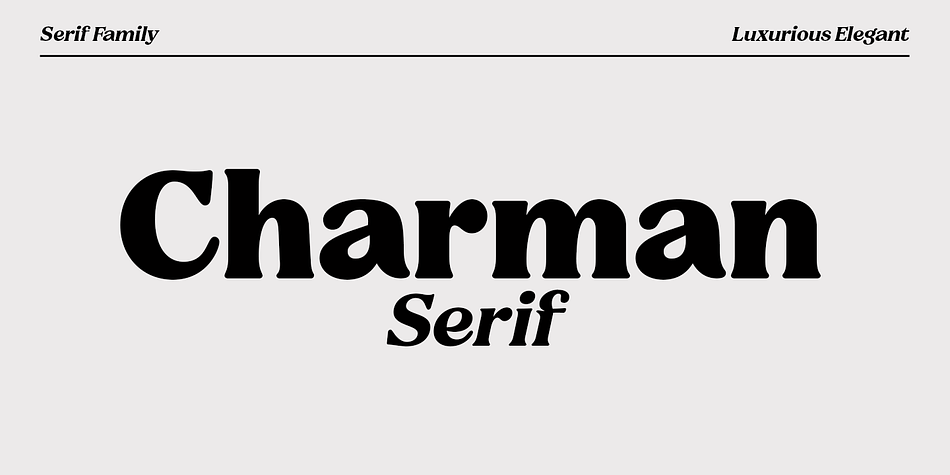 Charman Serif Thin family preview