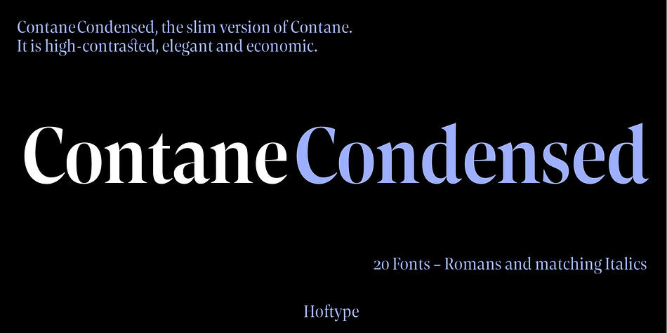 Contane Condensed Light family preview