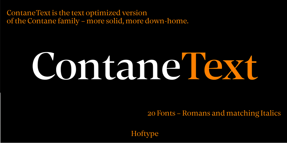 Contane Text Light family preview