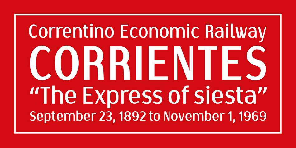 Correntino Railway Light family preview