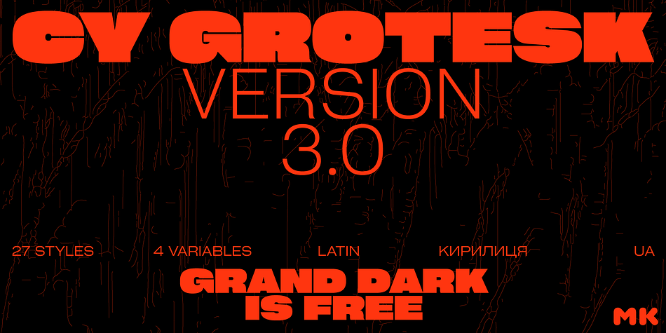 Cy Grotesk Grand Dark family preview