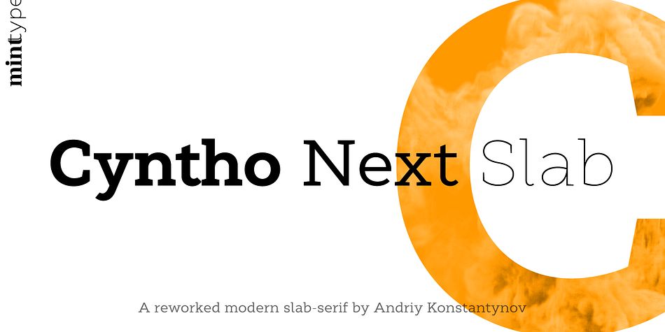 Cyntho Next Slab Light Italic family preview