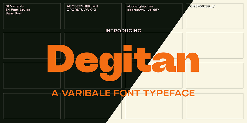 Degitan Condensed Thin family preview