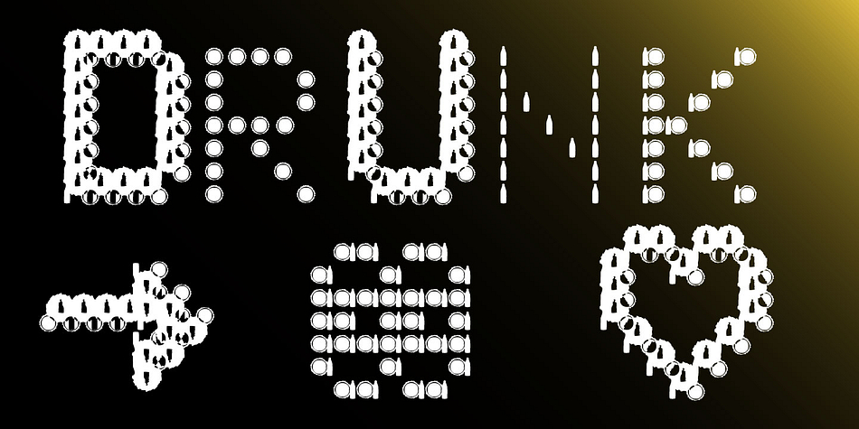 Drunken Pixel C Unicase D family specimen 2