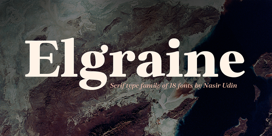 Elgraine Thin Italic family preview