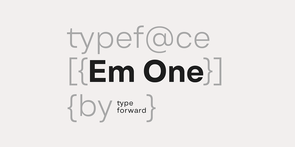 Em One Semi Bold Italic family preview