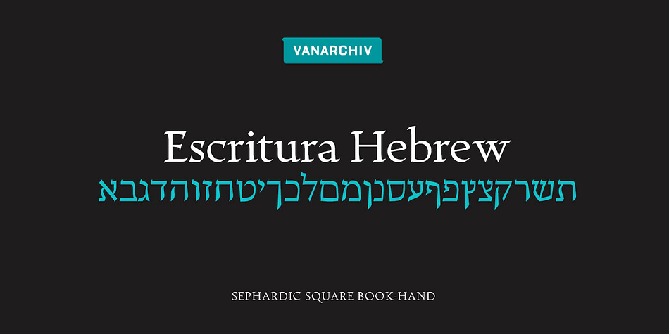 Escritura Hebrew DemiBold family preview