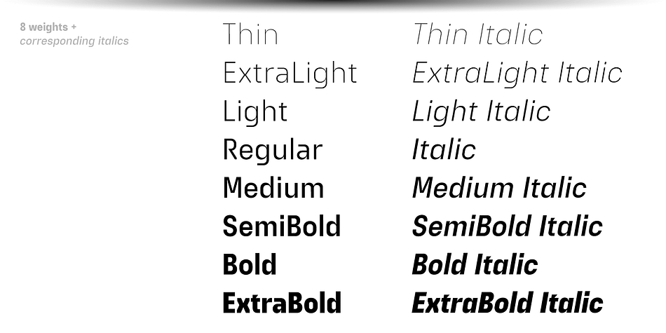 Extatica Light Italic family specimen 2
