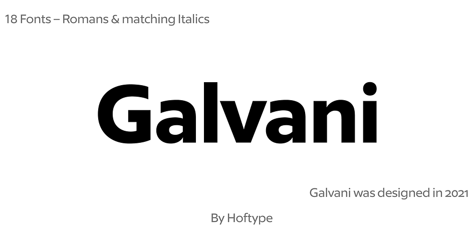 Galvani Light family preview