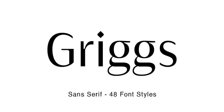 Griggs Sans Thin Slnt family preview