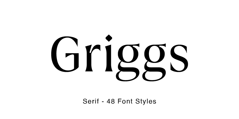 Griggs Serif Thin Slnt family preview