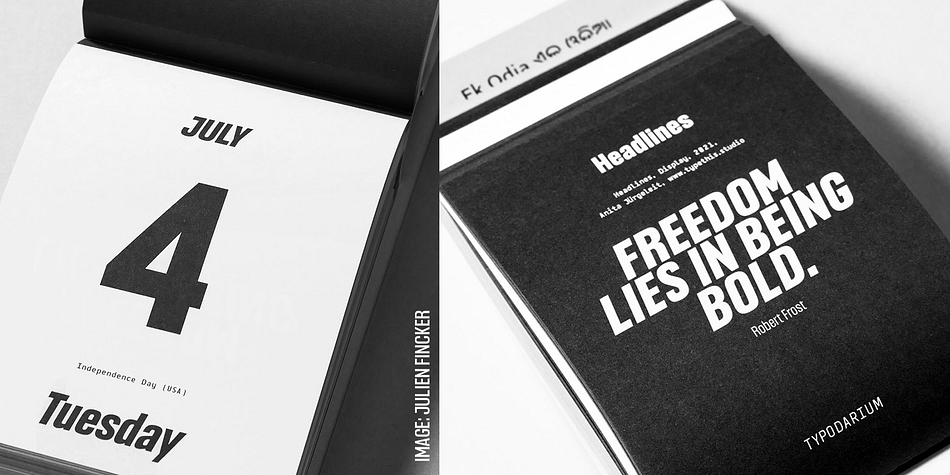 Headlines Unicase C Bold Italic family specimen 2
