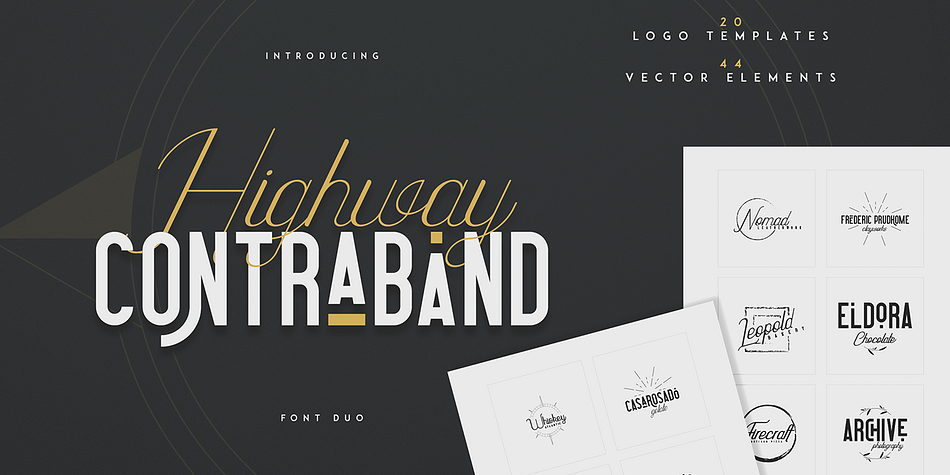 Highway Contraband - Font Duo Light family preview