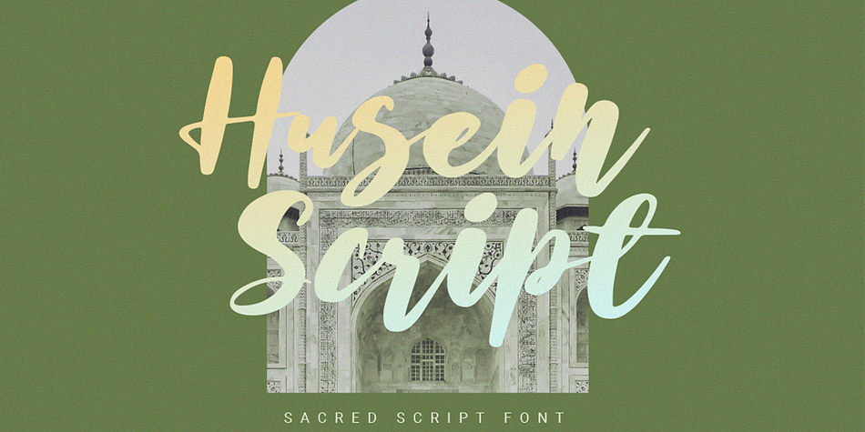 Husein Script Extruded Italic family preview