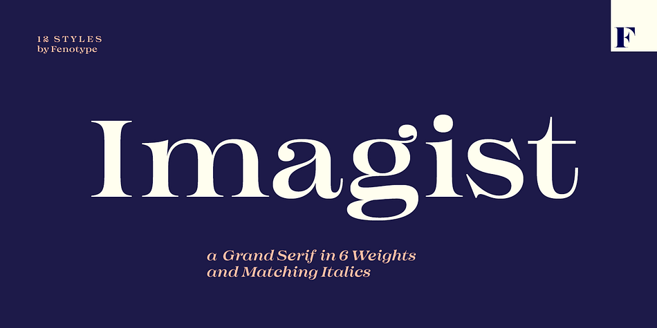 Imagist Light Italic family preview