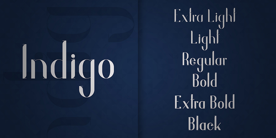 Indigo Light family specimen 2