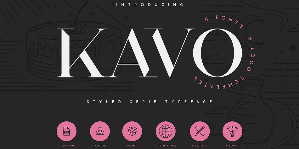 Kavo Serif Light Styled family preview
