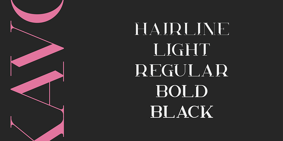 Kavo Serif Light Styled family specimen 2