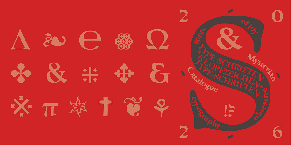 Klopfzeichen Medium Italic family specimen 2