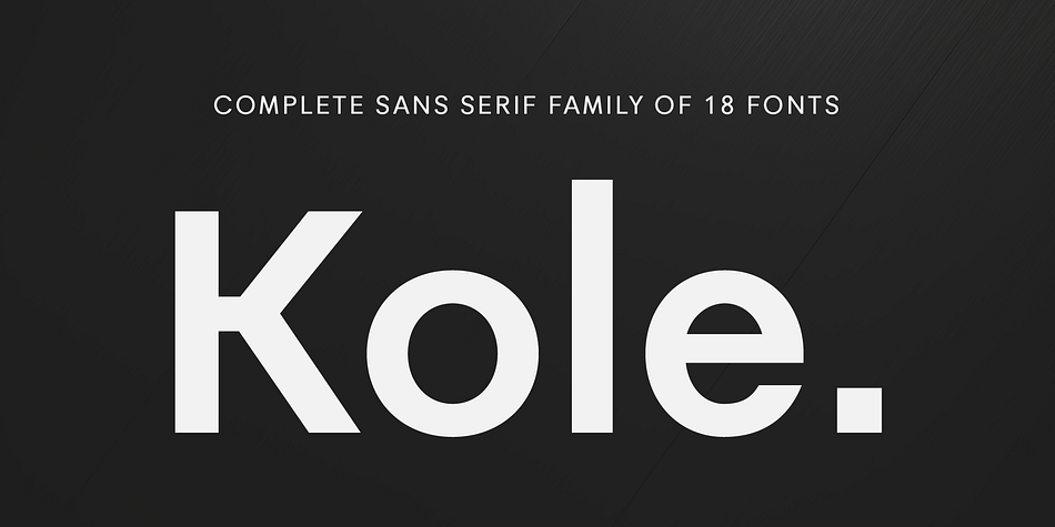 Kole Extra Bold family preview