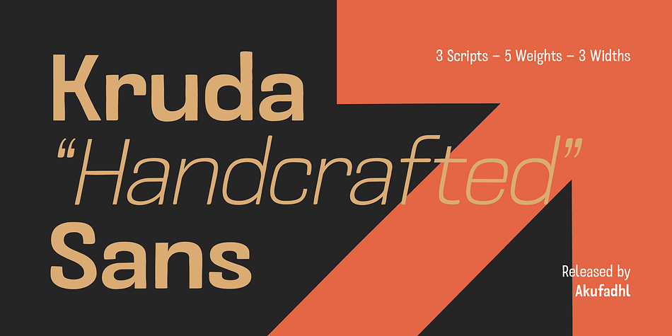Kruda Handcrafted Sans Narrow Thin Slanted family preview