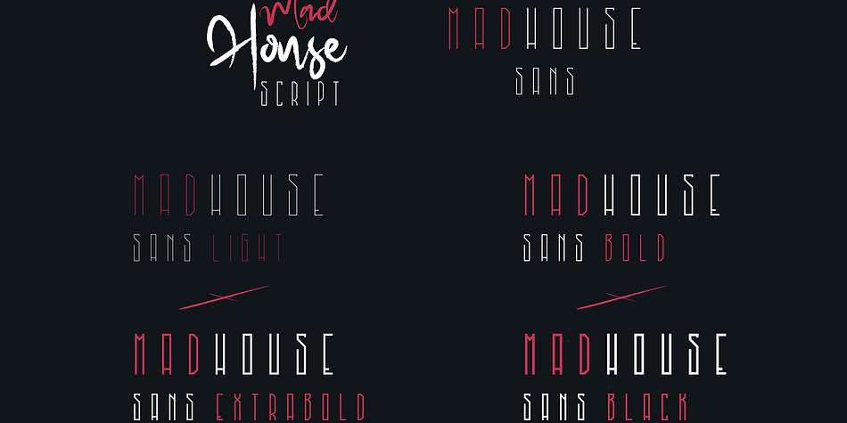 Madhouse - Font Duo Mad House Sans Bold family specimen 2