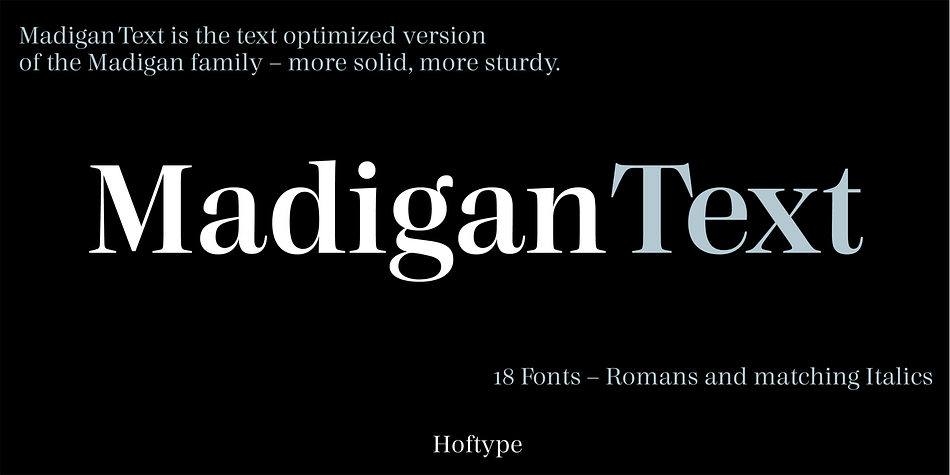 Madigan Text Light family preview