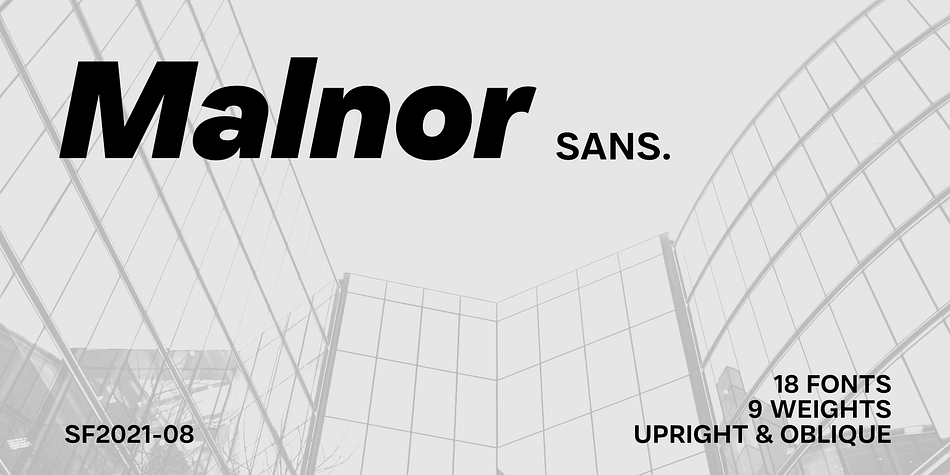 Malnor Sans Extra Light family preview