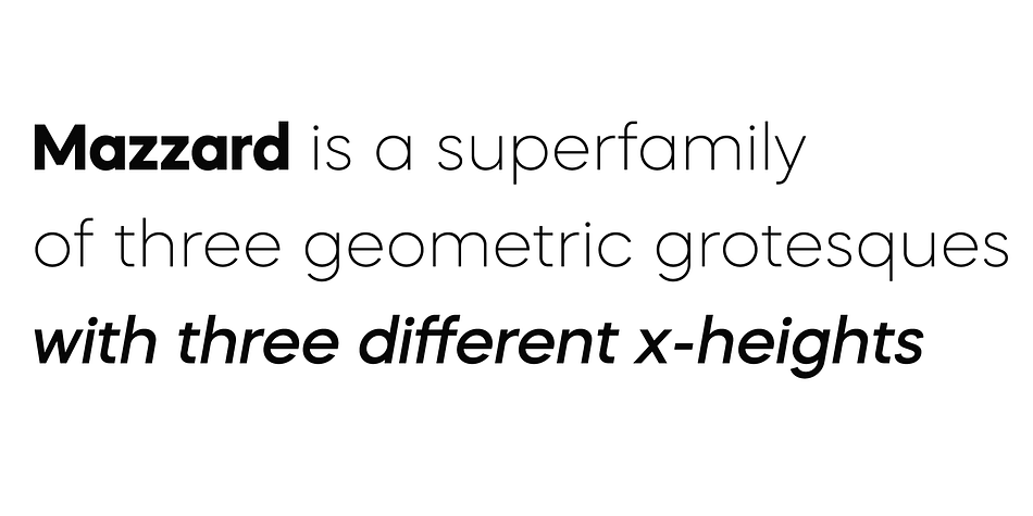 Mazzard M Light Italic family specimen 2