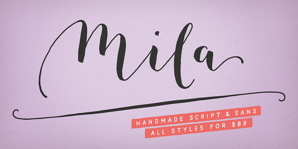Mila Script Ornaments family preview