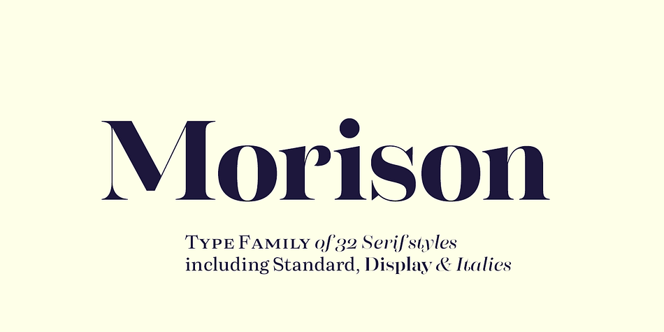 Morison Display Light family preview