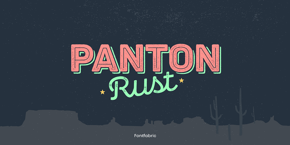 Panton Rust Script Semi Bold Grunge family preview