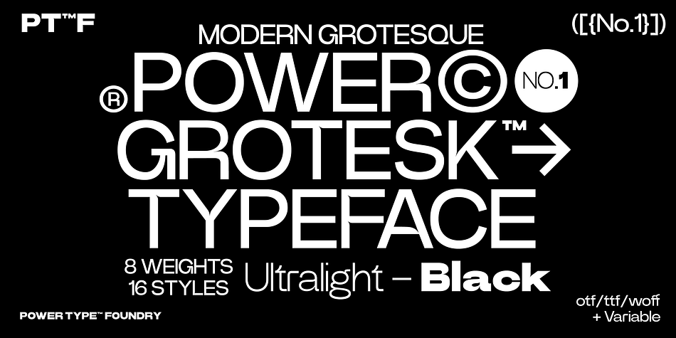 Power Grotesk Regular family preview