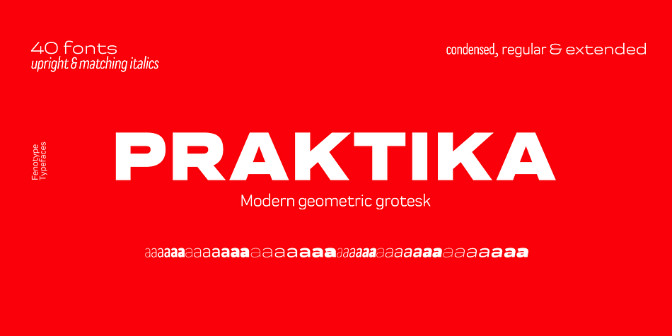 Praktika Light Italic family preview