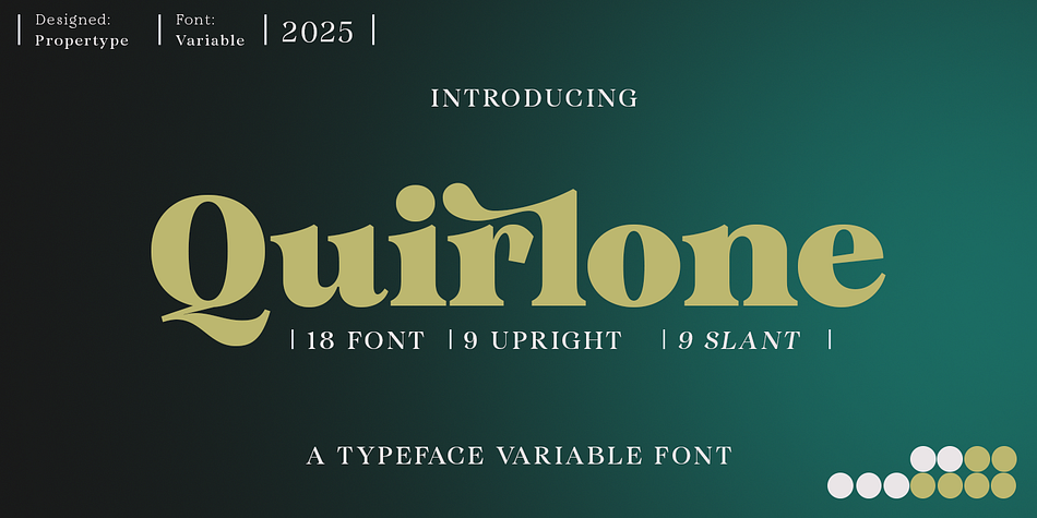 Quirlone Thin Italic family preview